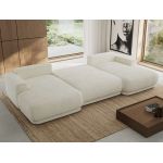 Narożnik RINA U - uniwersalny - kremowy, szenil gładki