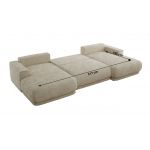 Narożnik RINA U - uniwersalny - beżowy, szenil gładki