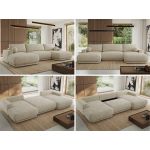 Narożnik RINA U - uniwersalny - beżowy, szenil gładki