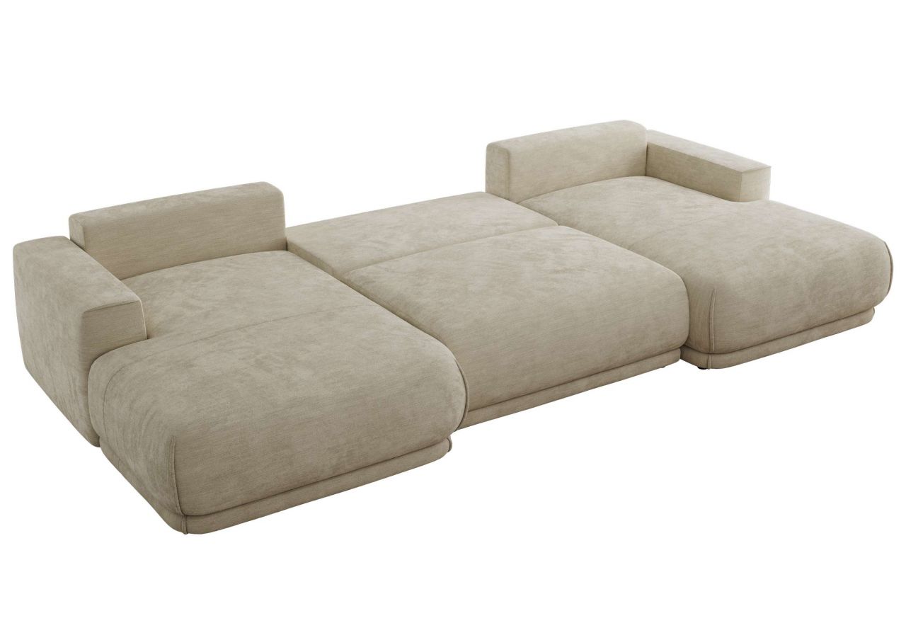 Narożnik RINA U - uniwersalny - beżowy, szenil gładki