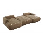 Narożnik RINA U - uniwersalny - brązowy, szenil gładki