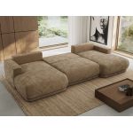 Narożnik RINA U - uniwersalny - brązowy, szenil gładki