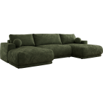 Narożnik RINA U - uniwersalny - ciemnozielony, szenil gładki