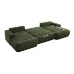 Narożnik RINA U - uniwersalny - ciemnozielony, szenil gładki