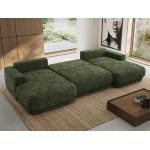 Narożnik RINA U - uniwersalny - ciemnozielony, szenil gładki