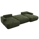 Narożnik RINA U - uniwersalny - ciemnozielony, szenil gładki