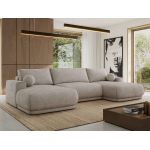 Narożnik RINA U - uniwersalny - jasnoszary, szenil gładki