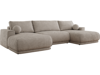 Narożnik RINA U - uniwersalny - jasnoszary, szenil gładki