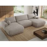 Narożnik RINA U - uniwersalny - jasnoszary, szenil gładki