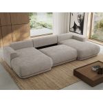 Narożnik RINA U - uniwersalny - jasnoszary, szenil gładki