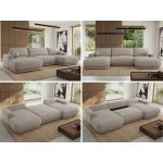 Narożnik RINA U - uniwersalny - jasnoszary, szenil gładki