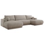 Narożnik RINA U - uniwersalny - jasnoszary, szenil gładki