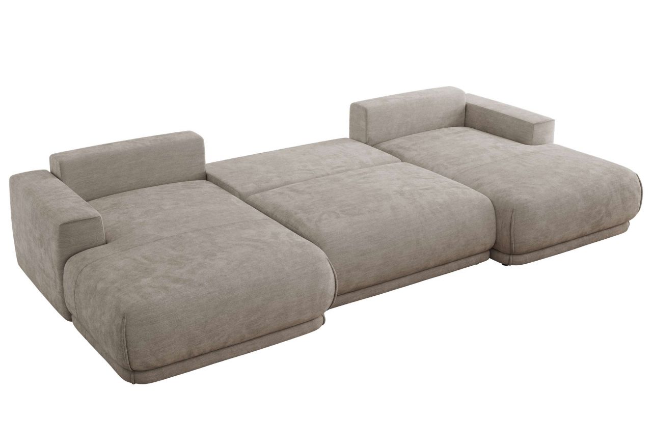 Narożnik RINA U - uniwersalny - jasnoszary, szenil gładki