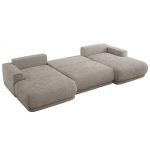 Narożnik RINA U - uniwersalny - jasnoszary, szenil gładki