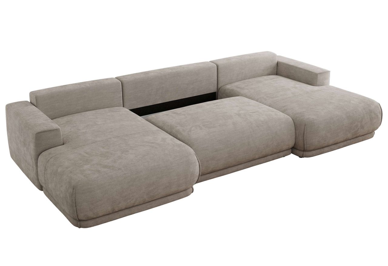 Narożnik RINA U - uniwersalny - jasnoszary, szenil gładki