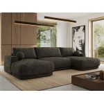 Narożnik RINA U - uniwersalny - ciemnoszary, szenil gładki