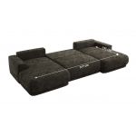 Narożnik RINA U - uniwersalny - ciemnoszary, szenil gładki