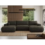 Narożnik RINA U - uniwersalny - ciemnoszary, szenil gładki