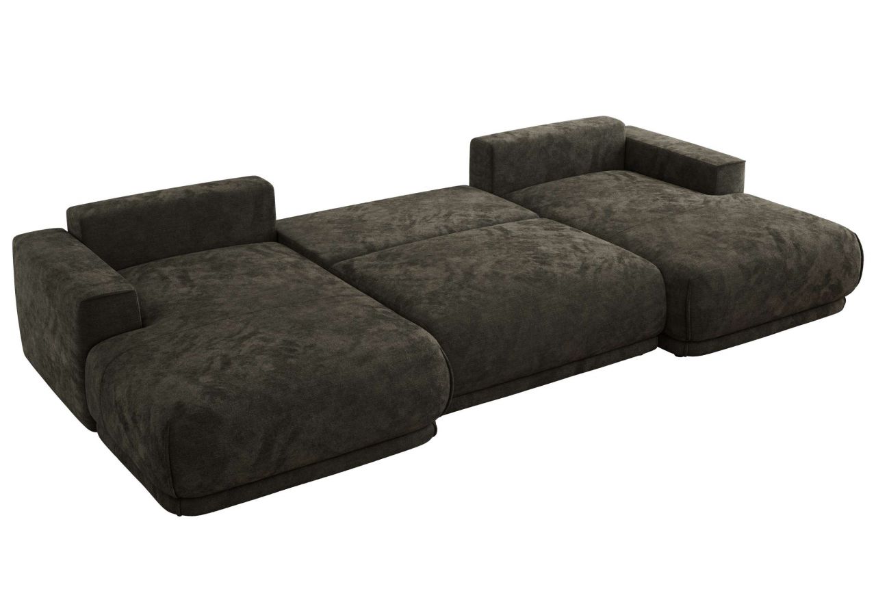 Narożnik RINA U - uniwersalny - ciemnoszary, szenil gładki