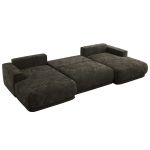 Narożnik RINA U - uniwersalny - ciemnoszary, szenil gładki