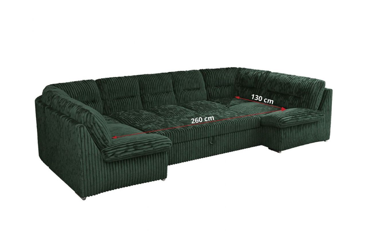 Narożnik COMODO U - Tilia 39 - zielony - OUTLETU