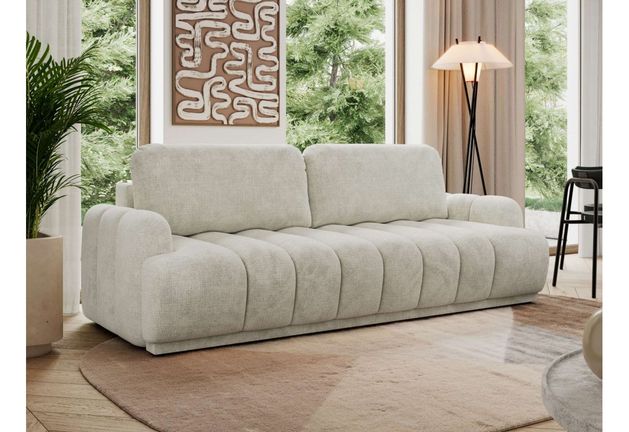 Sofa ACCORIDO - kremowy, szenil grubo tkany