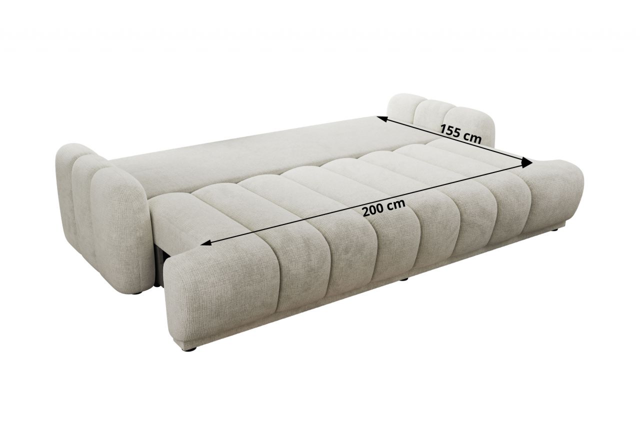 Sofa ACCORIDO - kremowy, szenil grubo tkany
