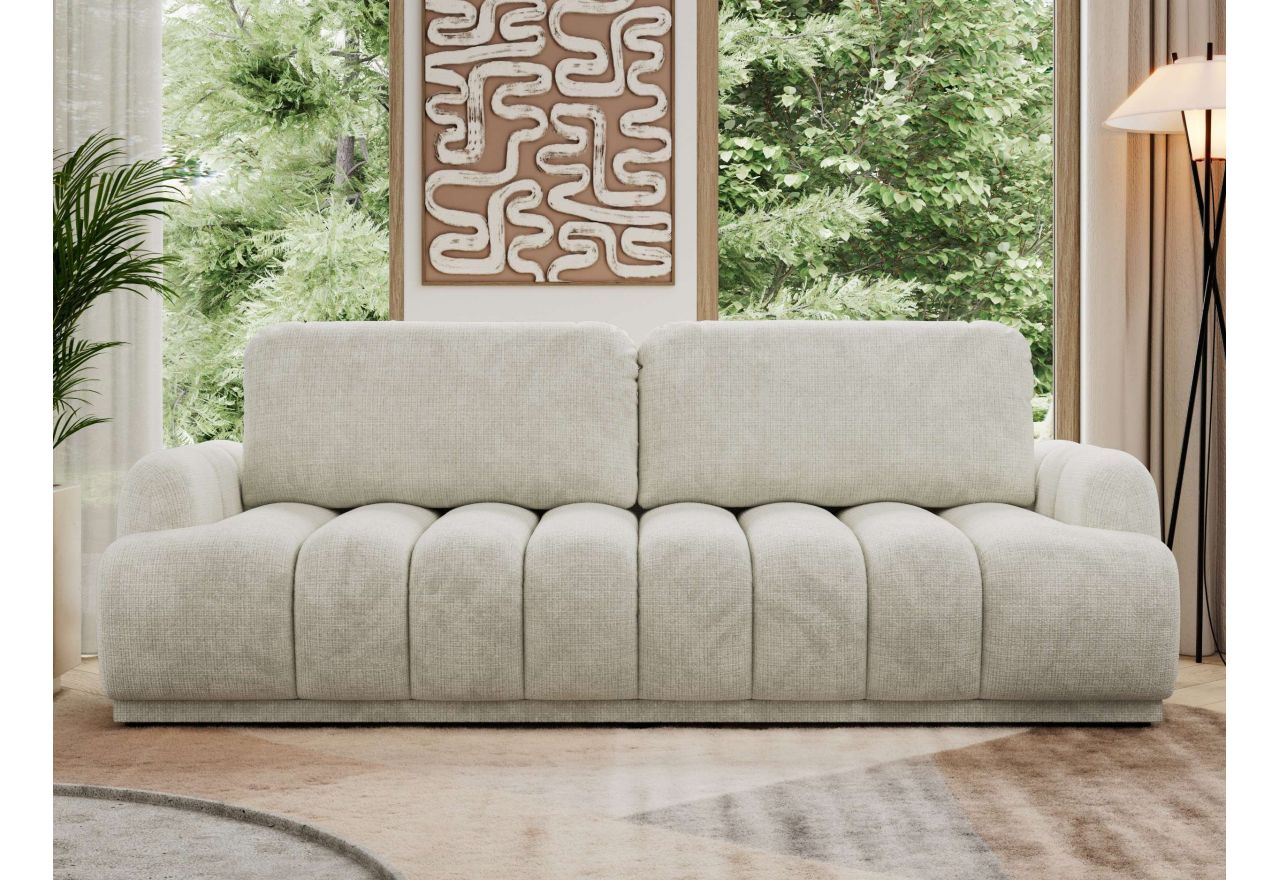 Sofa ACCORIDO - kremowy, szenil grubo tkany