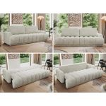 Sofa ACCORIDO - kremowy, szenil grubo tkany