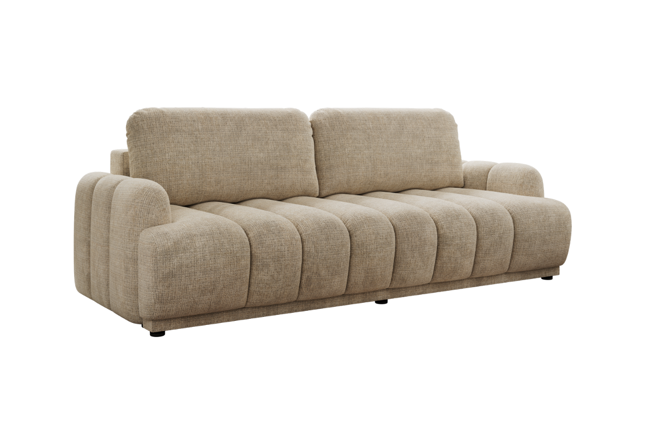 Sofa ACCORIDO - beżowy, szenil grubo tkany