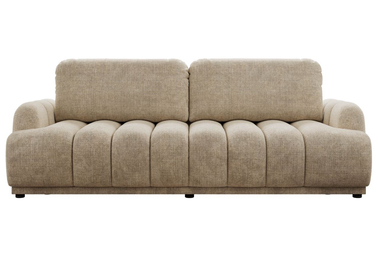 Sofa ACCORIDO - beżowy, szenil grubo tkany