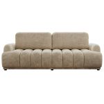 Sofa ACCORIDO - beżowy, szenil grubo tkany