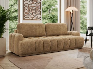 Sofa ACCORIDO - jasnobrązowy, szenil grubo tkany