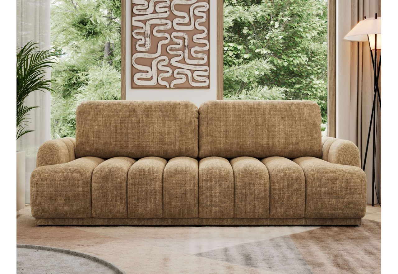 Sofa ACCORIDO - jasnobrązowy, szenil grubo tkany