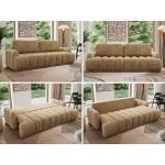 Sofa ACCORIDO - jasnobrązowy, szenil grubo tkany