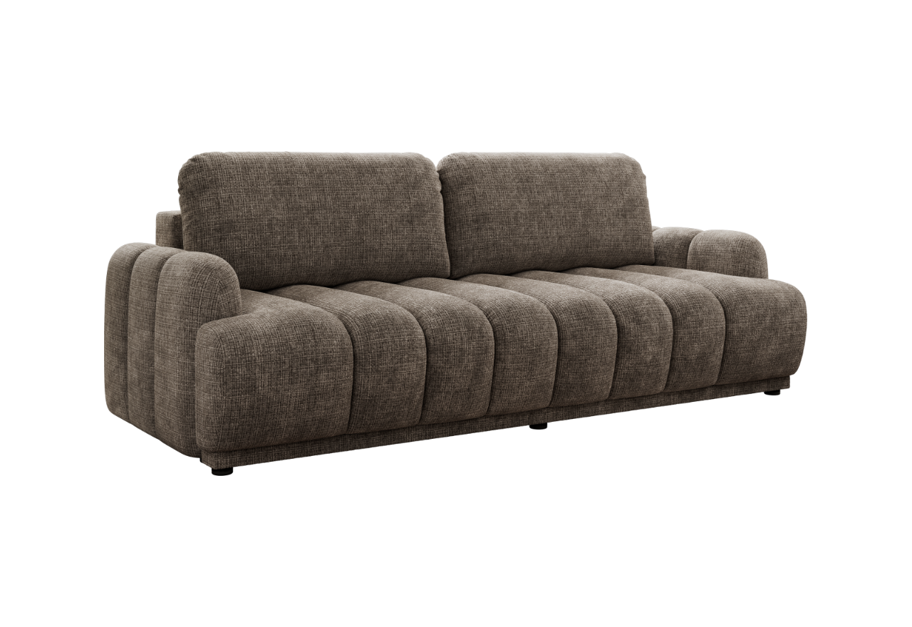 Sofa ACCORIDO - brązowy, szenil grubo tkany