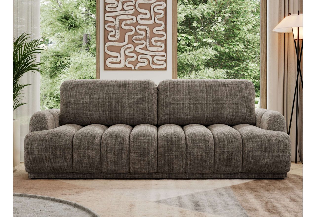Sofa ACCORIDO - brązowy, szenil grubo tkany