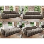 Sofa ACCORIDO - brązowy, szenil grubo tkany