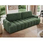Sofa ACCORIDO - ciemnozielony, szenil grubo tkany