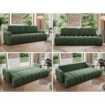 Sofa ACCORIDO - ciemnozielony, szenil grubo tkany