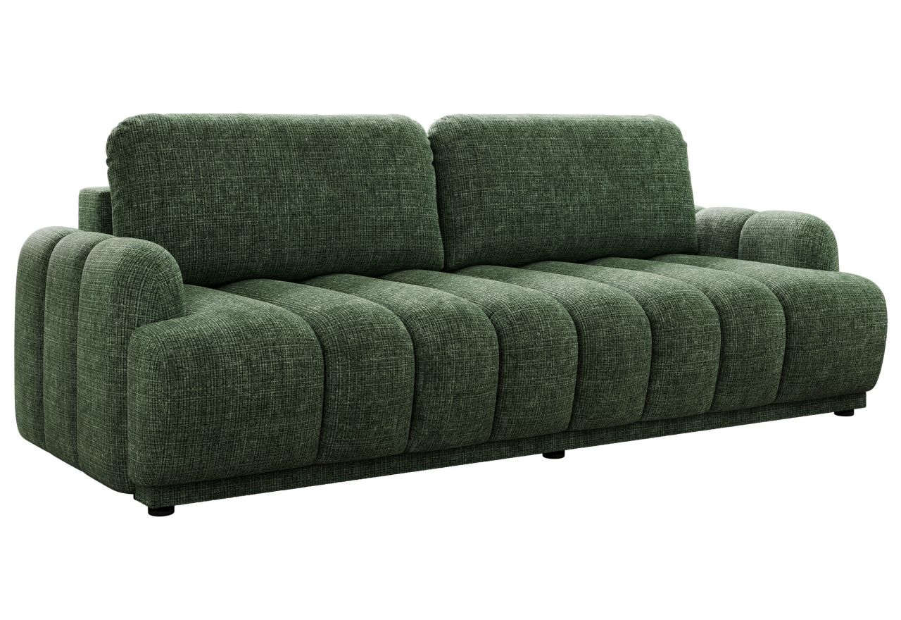 Sofa ACCORIDO - ciemnozielony, szenil grubo tkany