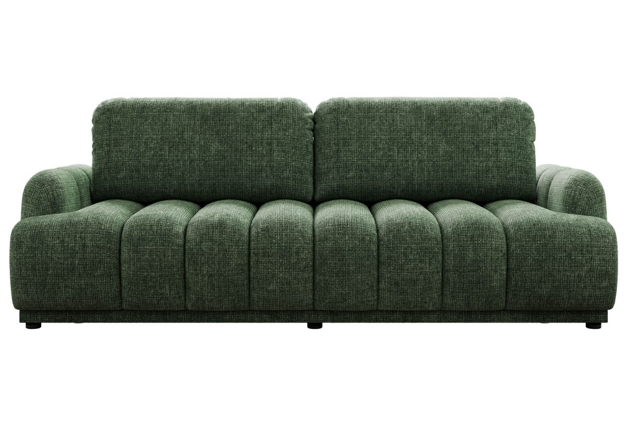 Sofa ACCORIDO - ciemnozielony, szenil grubo tkany