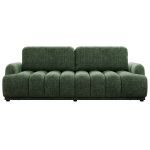 Sofa ACCORIDO - ciemnozielony, szenil grubo tkany
