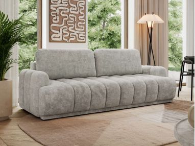 Sofa ACCORIDO - jasnoszary, szenil grubo tkany