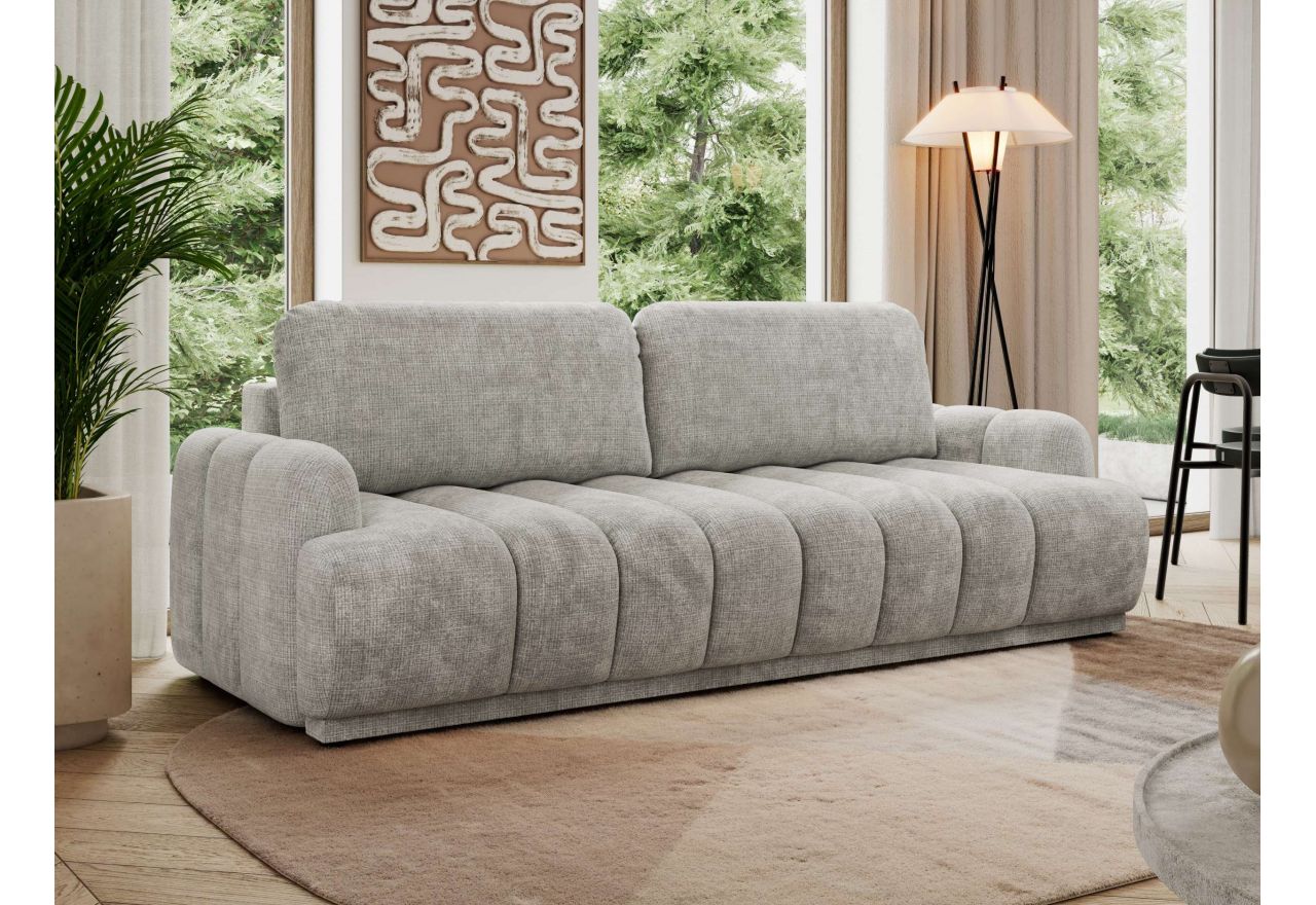 Sofa ACCORIDO - jasnoszary, szenil grubo tkany