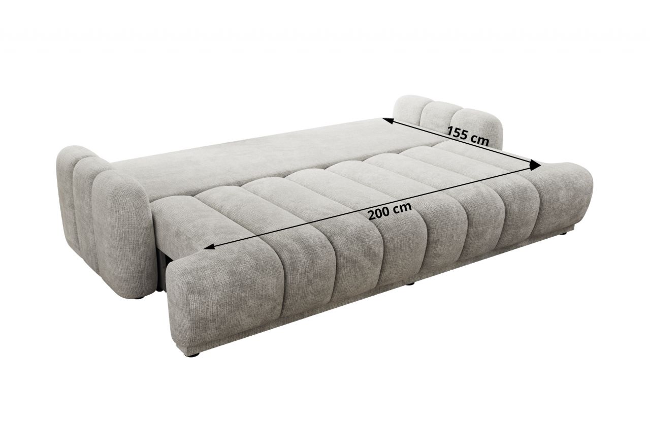 Sofa ACCORIDO - jasnoszary, szenil grubo tkany