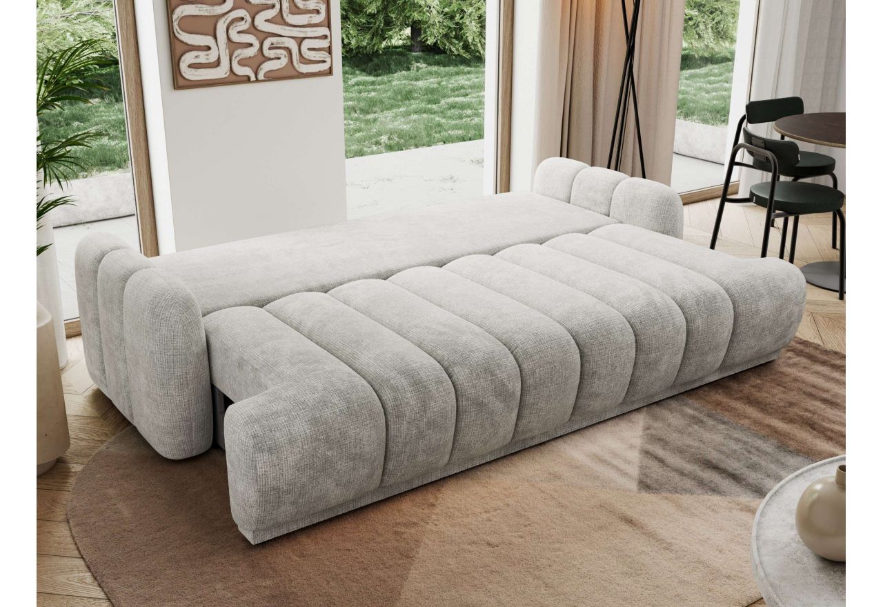 Sofa ACCORIDO - jasnoszary, szenil grubo tkany