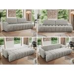 Sofa ACCORIDO - jasnoszary, szenil grubo tkany