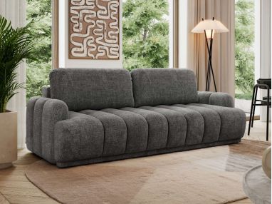 Sofa ACCORIDO - ciemnoszary, szenil grubo tkany