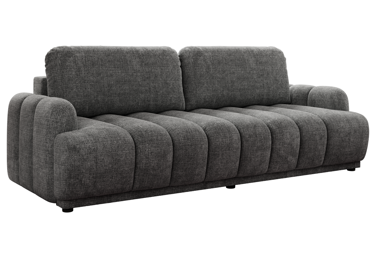Sofa ACCORIDO - ciemnoszary, szenil grubo tkany
